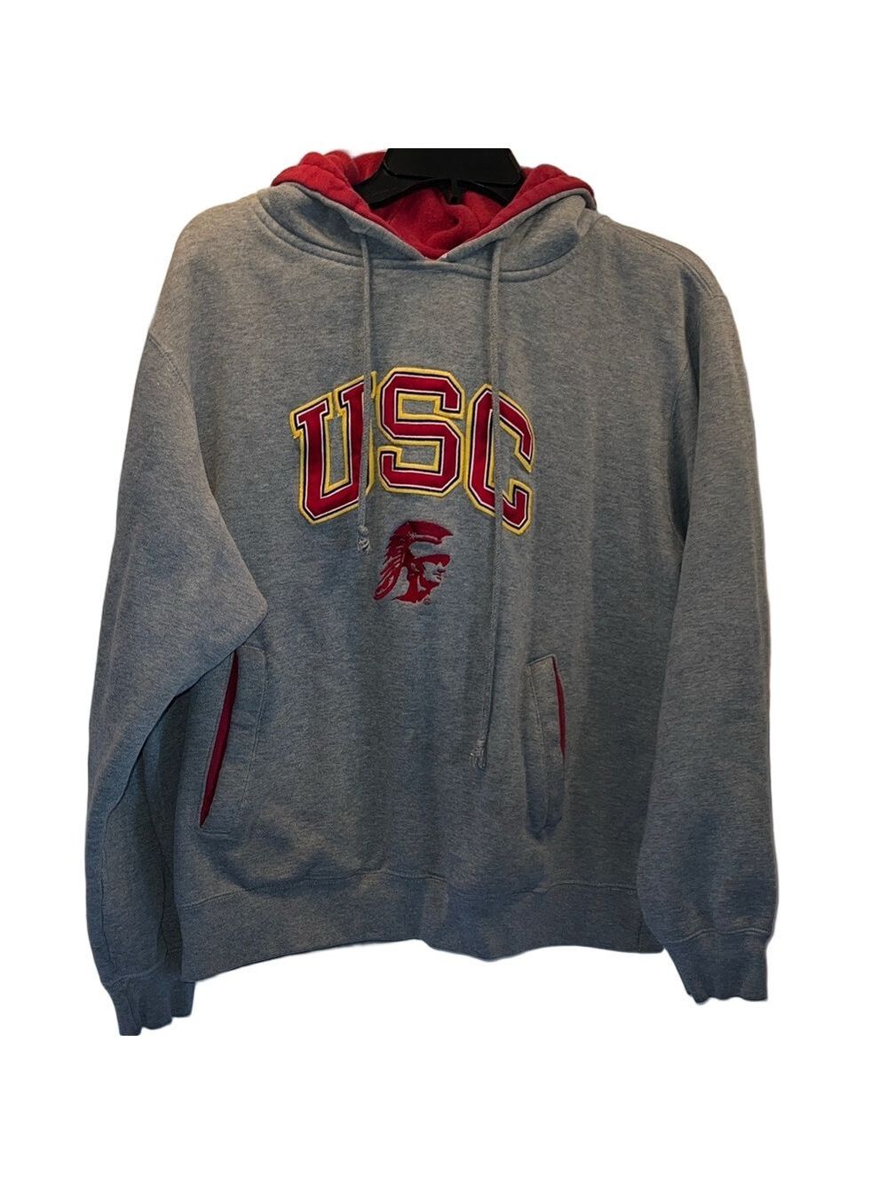 USC Grey & Cardinal Pullover Hoodie - Men's Collegiate Sweatshirt